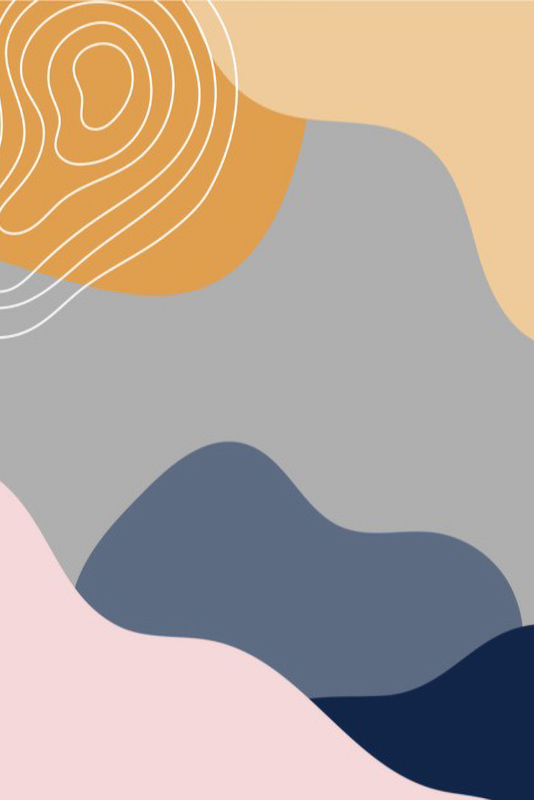 pastel coloured print with wavy lines