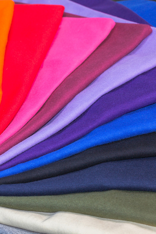 different coloured fabrics