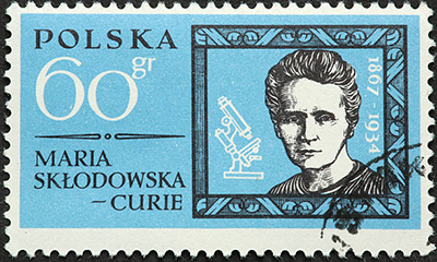 postage stamp of Marie Cure
