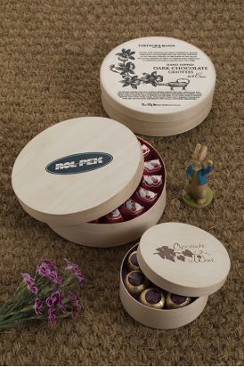 round wood Chocolate Boxes