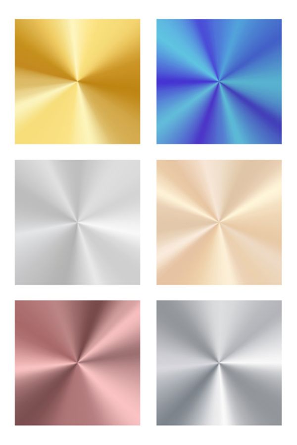 metallic coloured squares on a white background