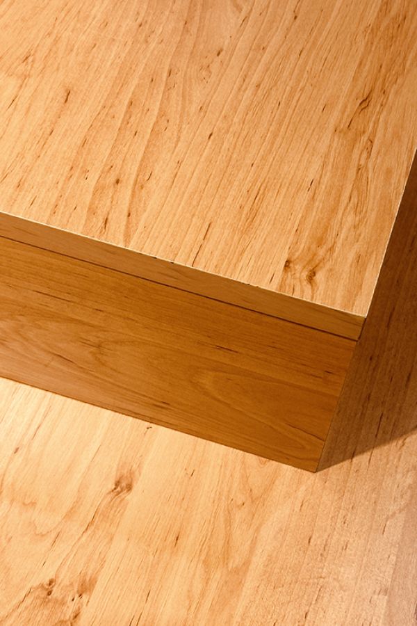 a wooden box with a clear lacquer finish