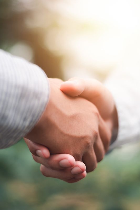 two men shaking hands