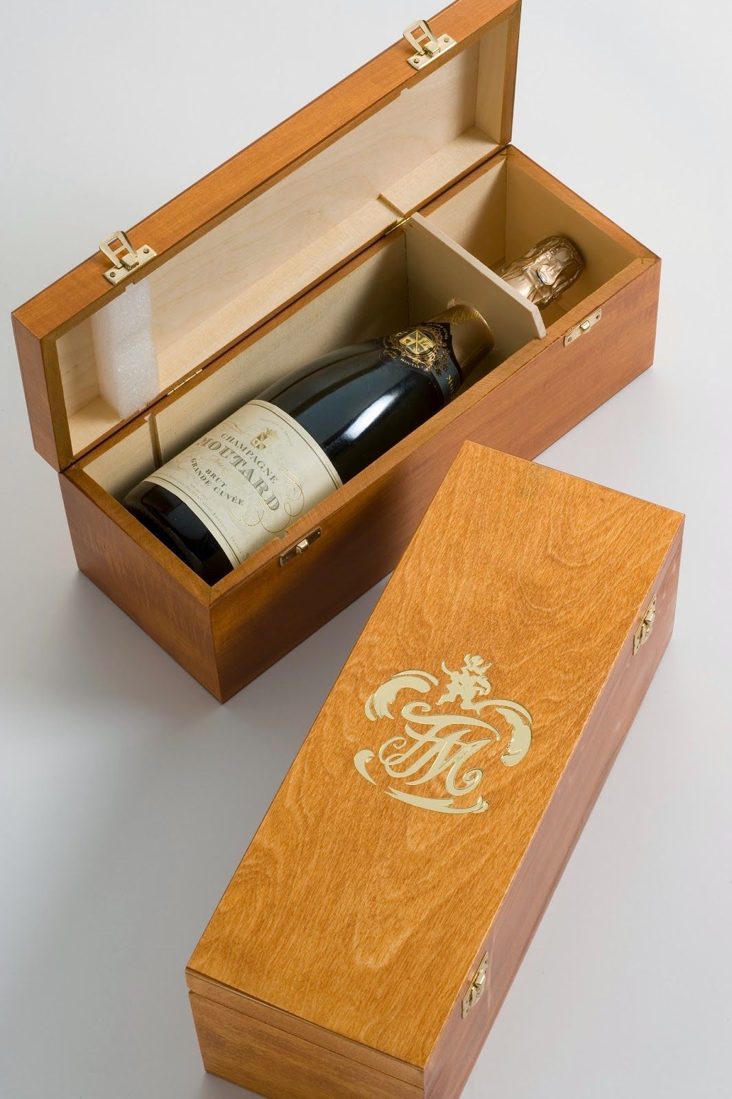 Polmac Champagne Box For: Fortnum & Mason With Gold Foil Blocking Logo