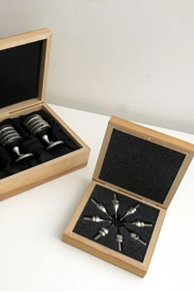 wooden box with tools